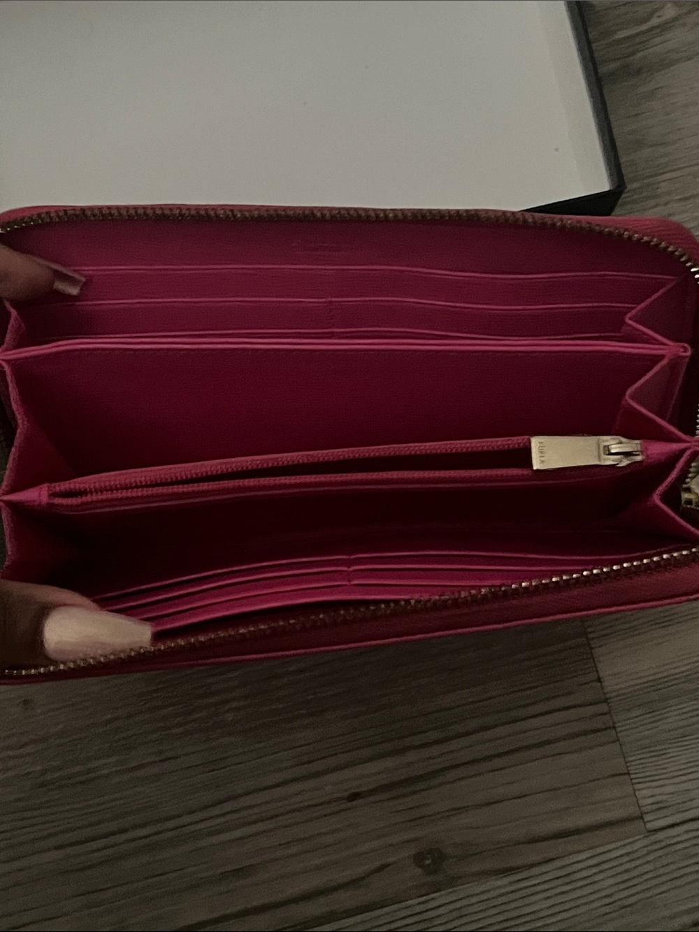 Furla Fuchsia Zip-Around Leather Wallet - Picture 6 of 11
